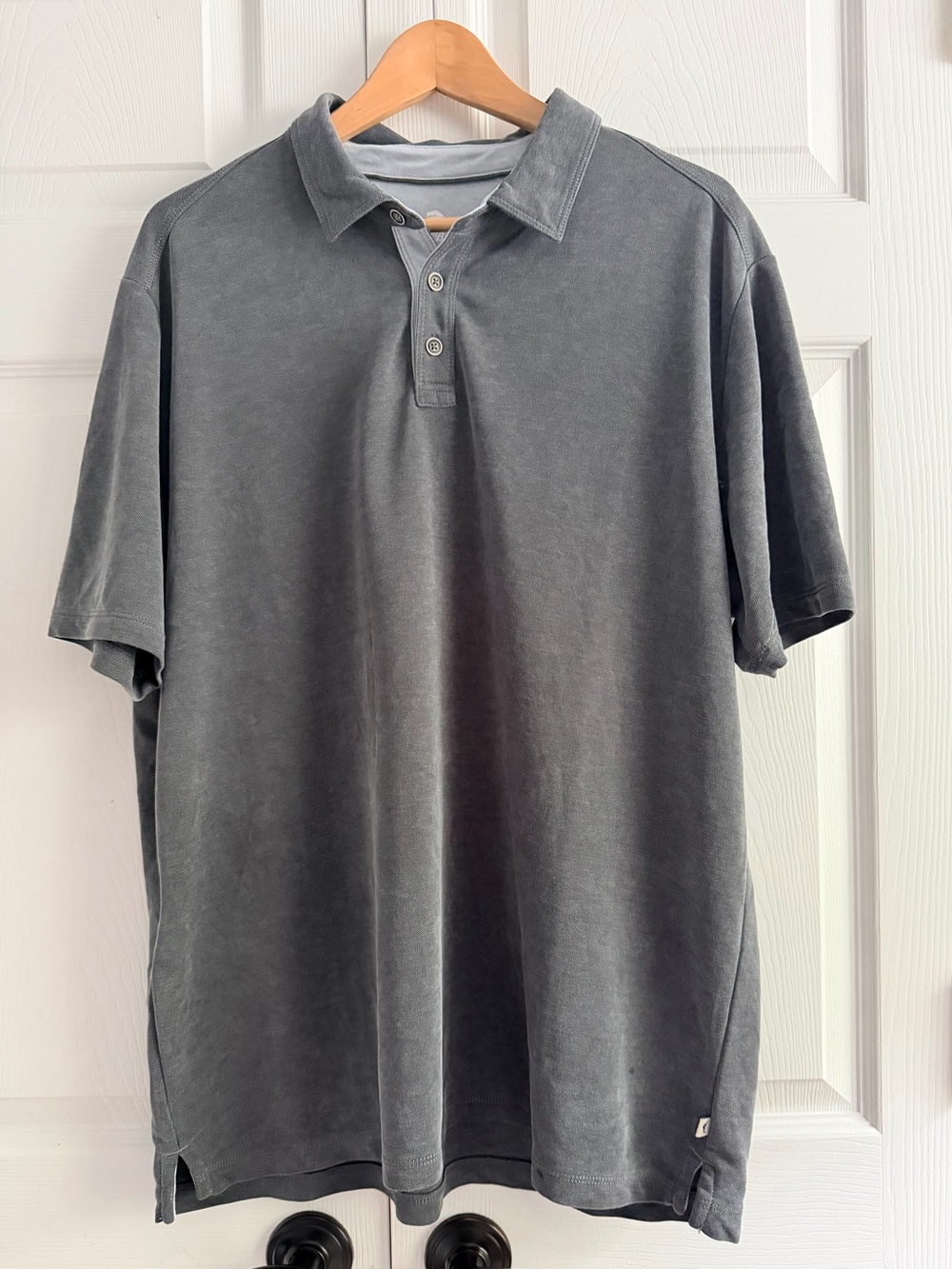 Tommy Bahama Men’s Polo Shirt Gray Heather IslandZone XLTencel Blend